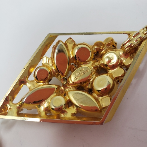 Alice Caviness Necklace Vintage Gold White Tassel - Picture 7 of 8